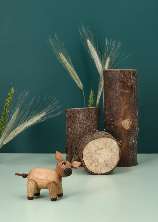 Poppy Gris – Träfigur Dekoration 6cm Ek