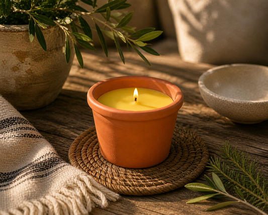 Doftljus Citronella Mini i terrakotta 60×75 mm från Roura