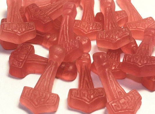 Godiset Raspberry Mjölnir Fruktgodis 120g från Viking Sweets