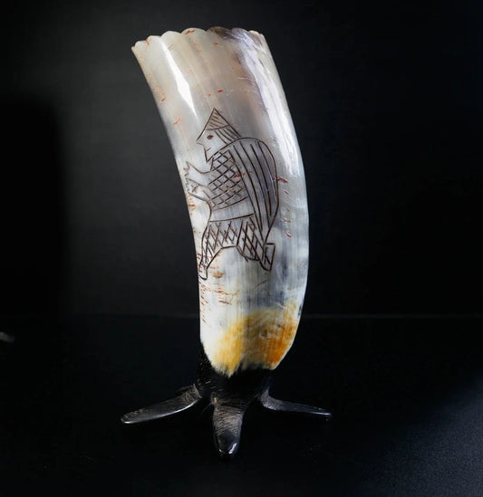 Graverat champagneglas