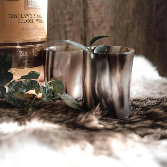 Whiskyglas 4 st. Polerad hornyta