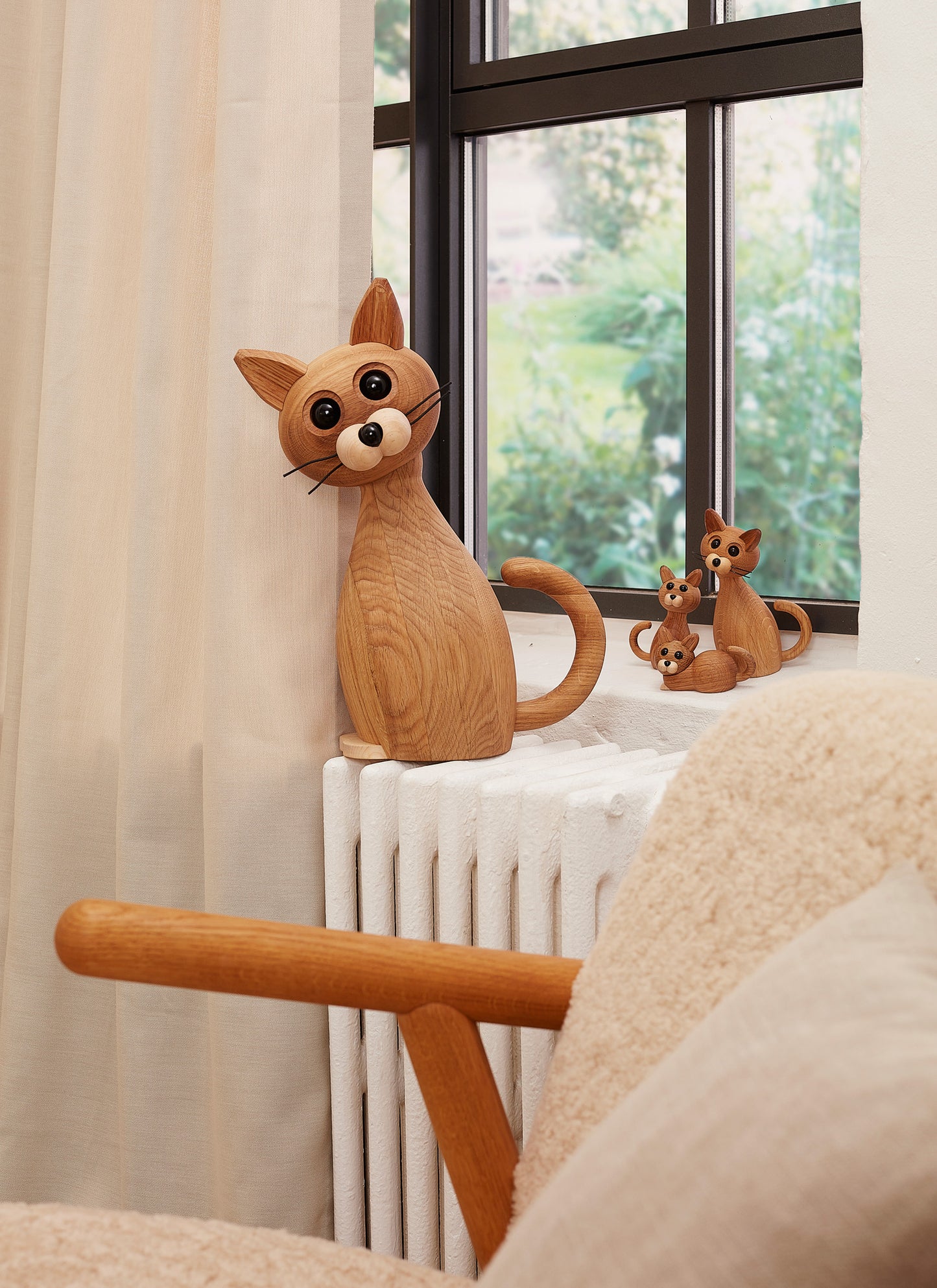 Big Lucky – Träkatt Dekoration 42 cm FSC®