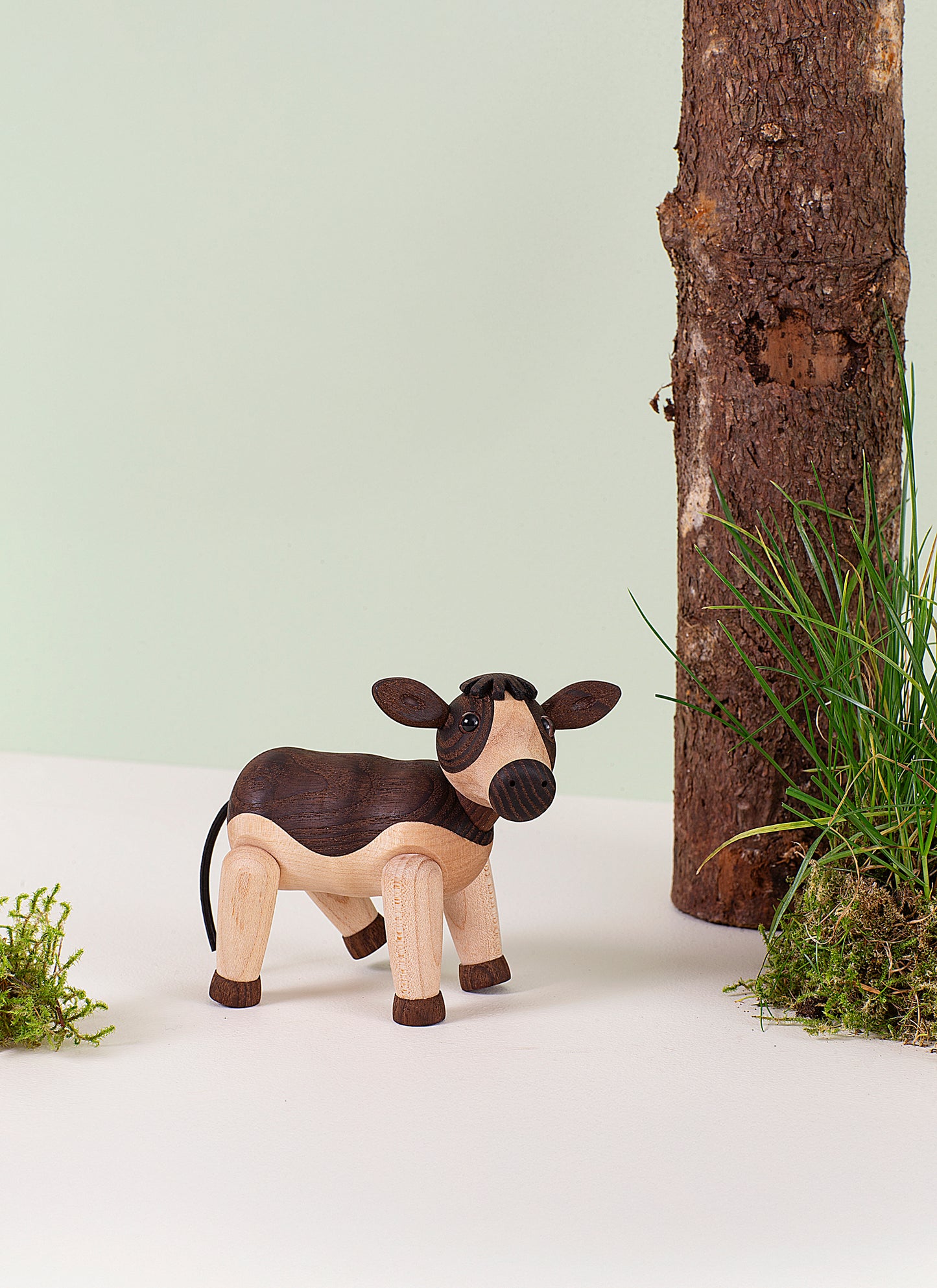 Dandy Kalv – Träfigur Dekoration 9cm Lönn