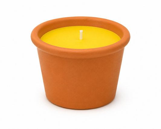 Doftljus Citronella Mini i terrakotta 60×75 mm från Roura