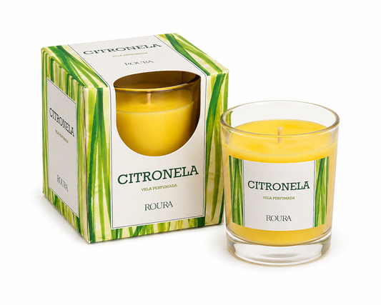 Doftljus Citronella i glas 83×70 mm från Roura