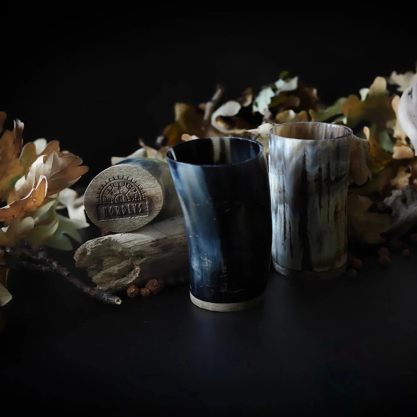 Hornkopp med träbotten, 100 ml