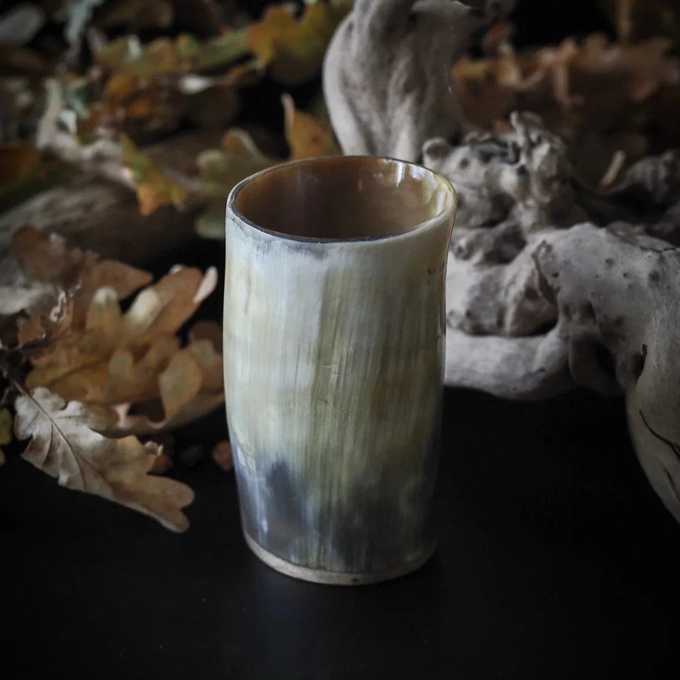 Hornkopp med träbotten, 100 ml