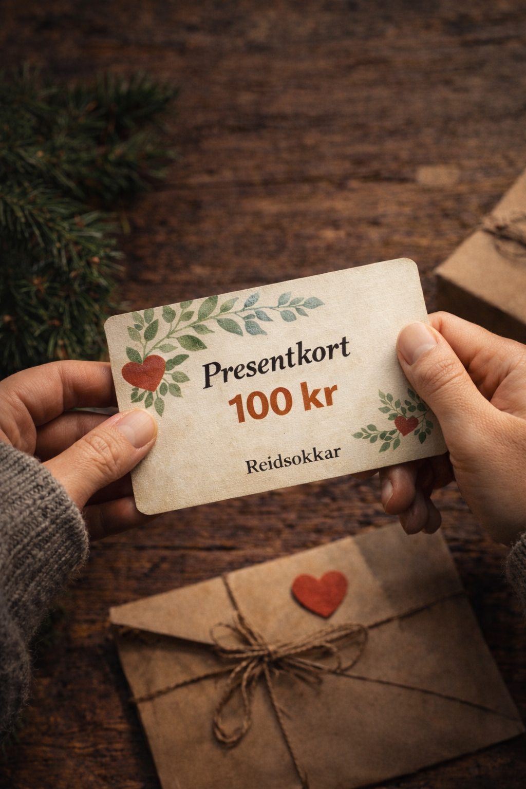 Ge bort 100kr – ett digitalt presentkort från Reidsokkar