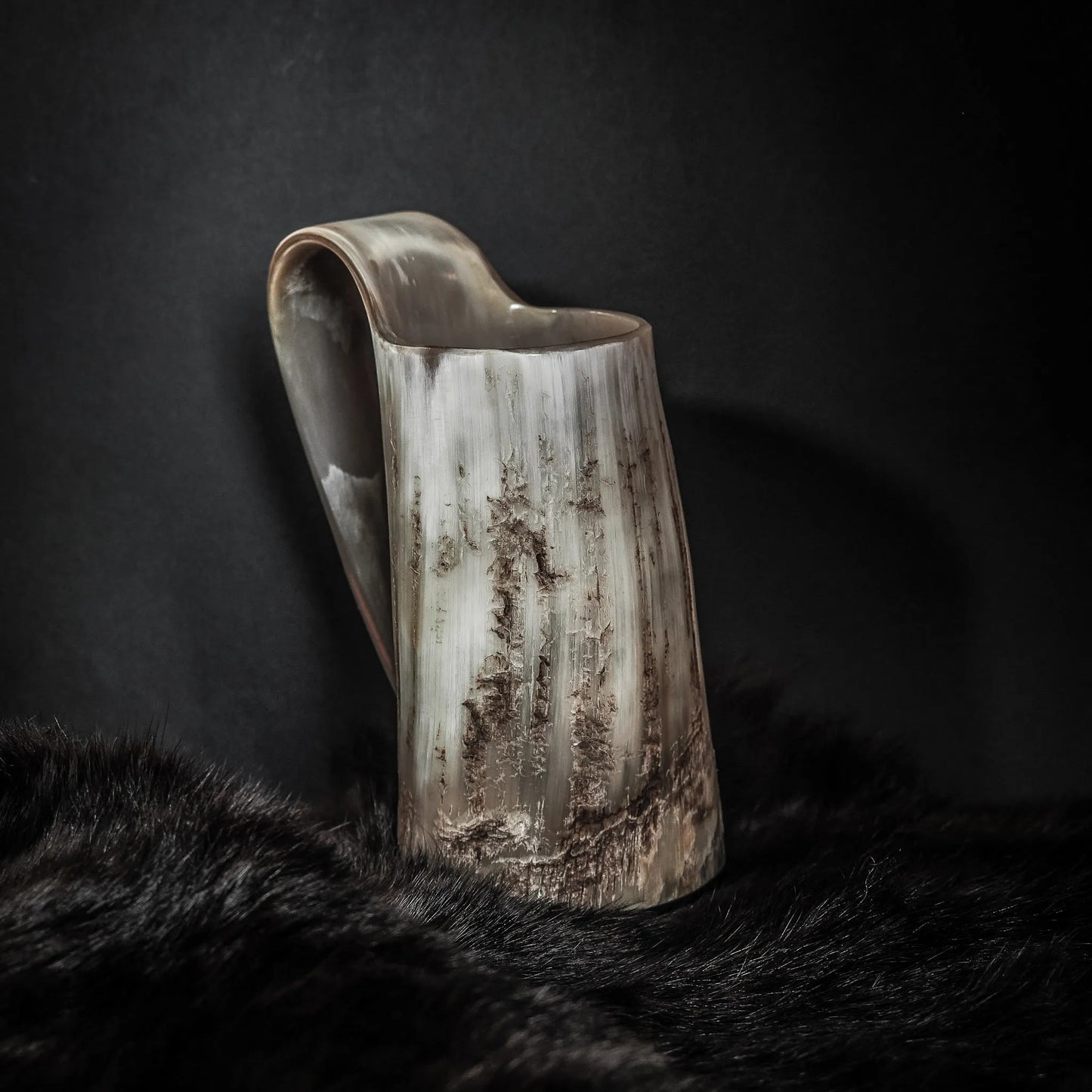 Stor kaffemugg i horn, 350 ml