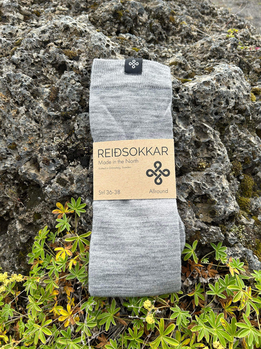 Riding sock Allround Gray 75% Merino wool Size 38-42