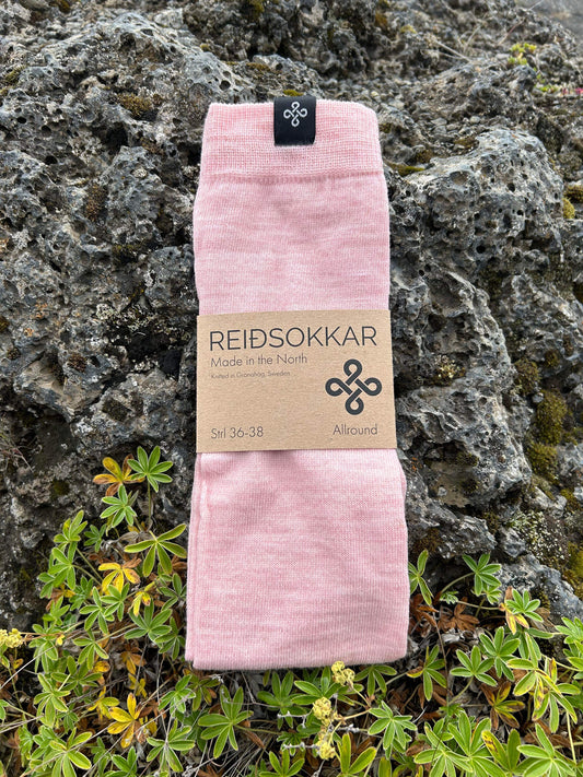 Ridstrumpa Allround Freja Rosa 75% Merinoull