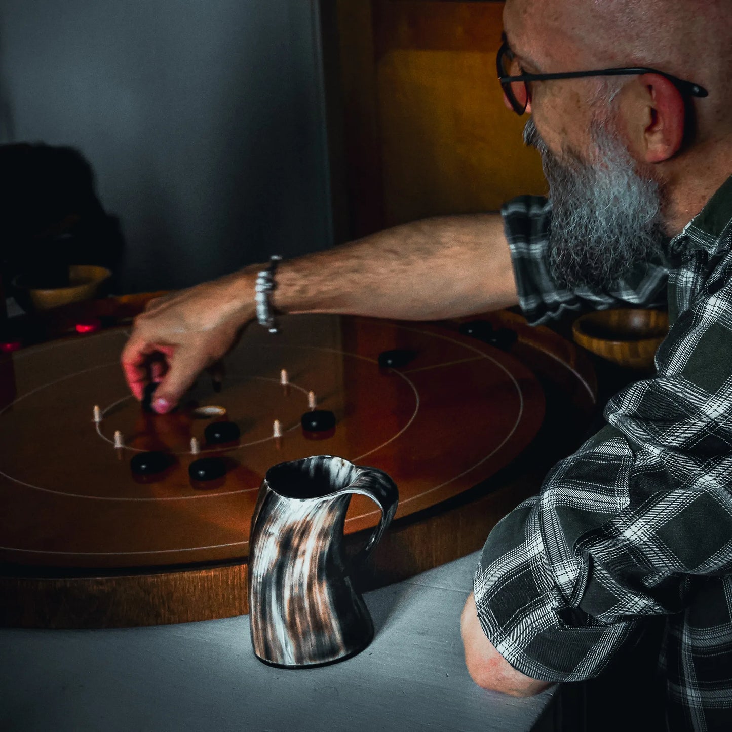 Stor kaffemugg i horn, 350 ml