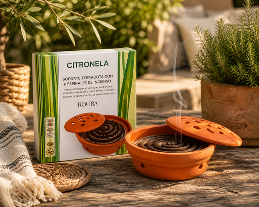 Myggspiral Citronella i terrakotta – 6-pack från Roura