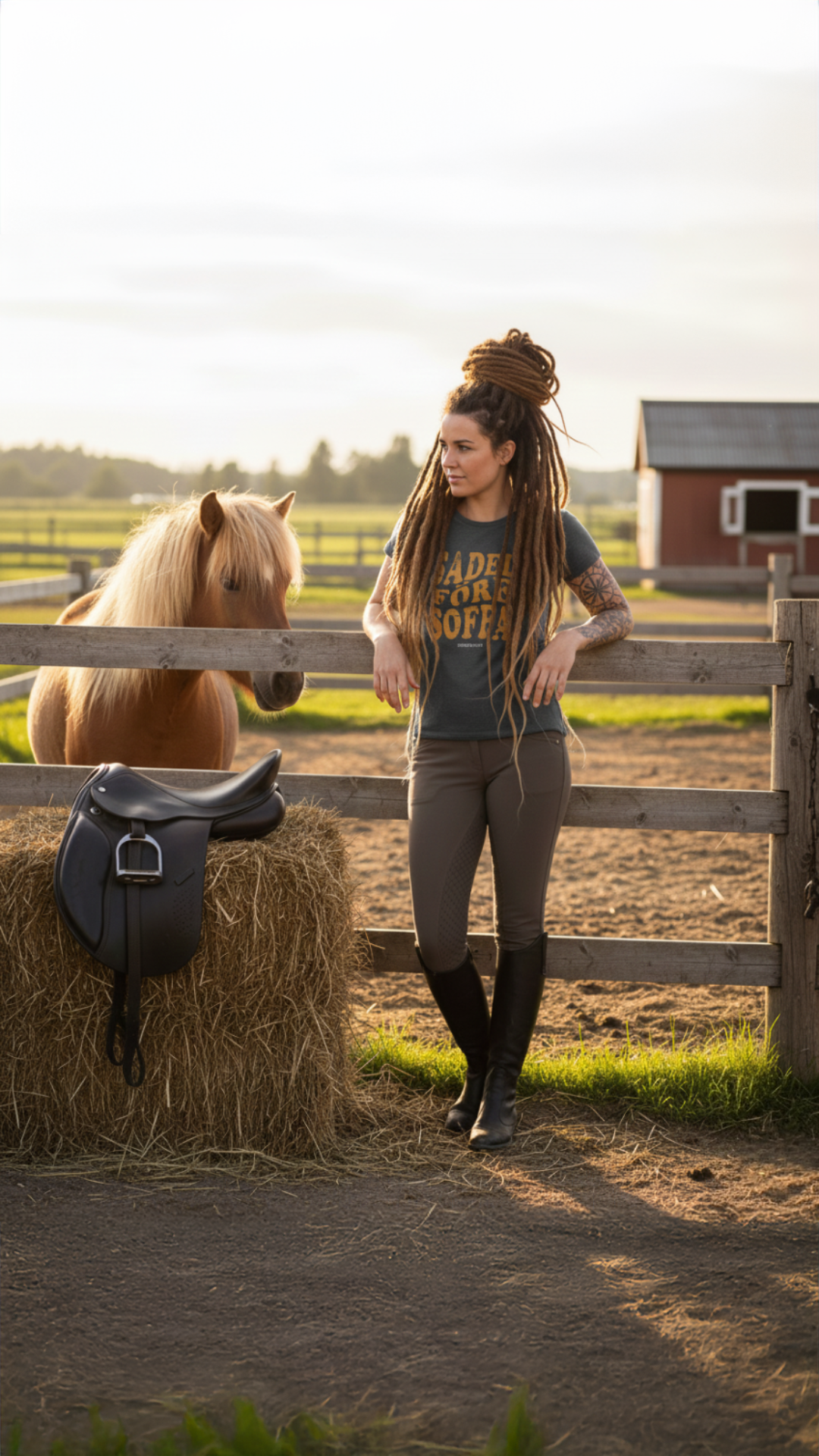 T-shirt Formsydd "Sadel Före Soffa"