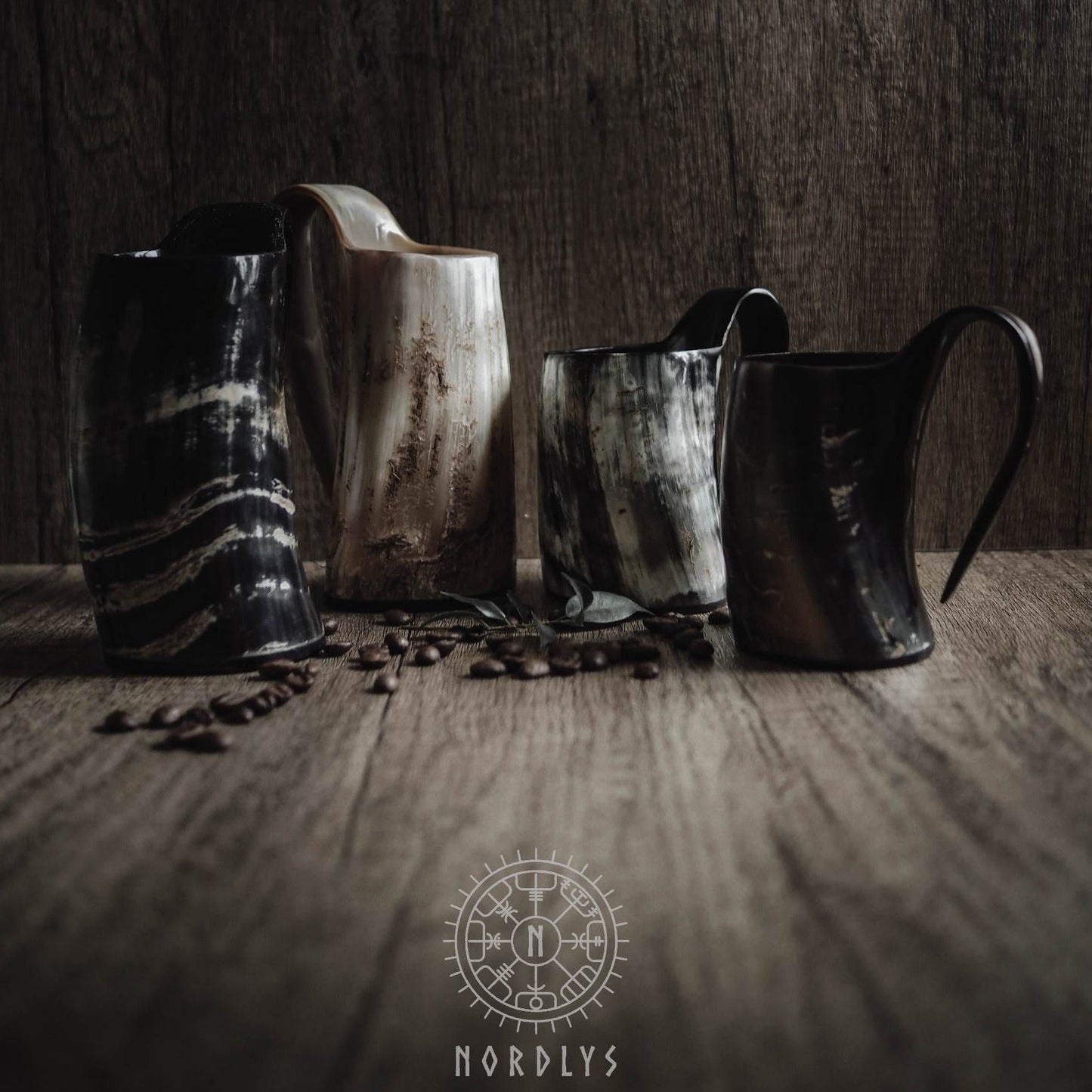 Stor kaffemugg i horn, 350 ml