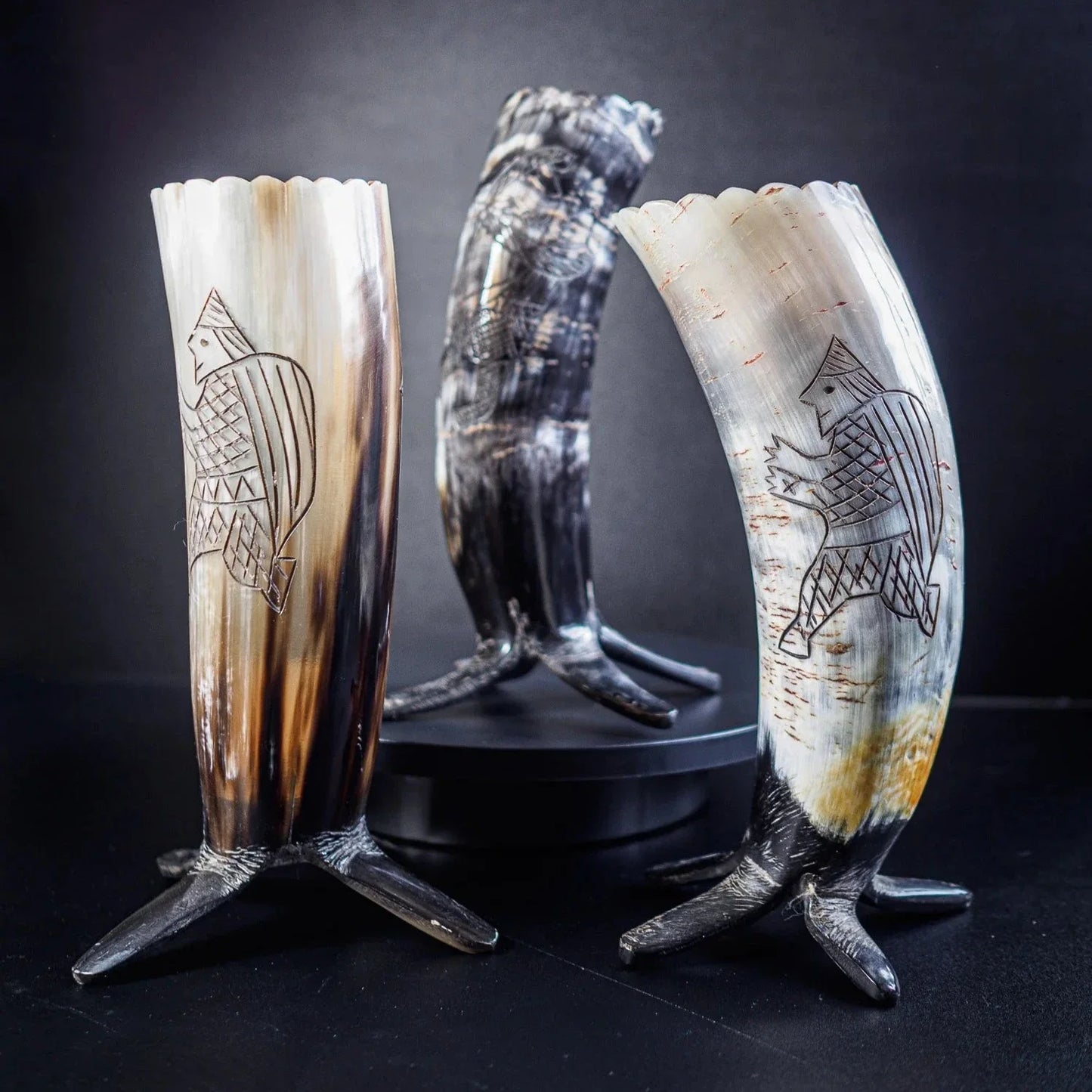 Graverat champagneglas