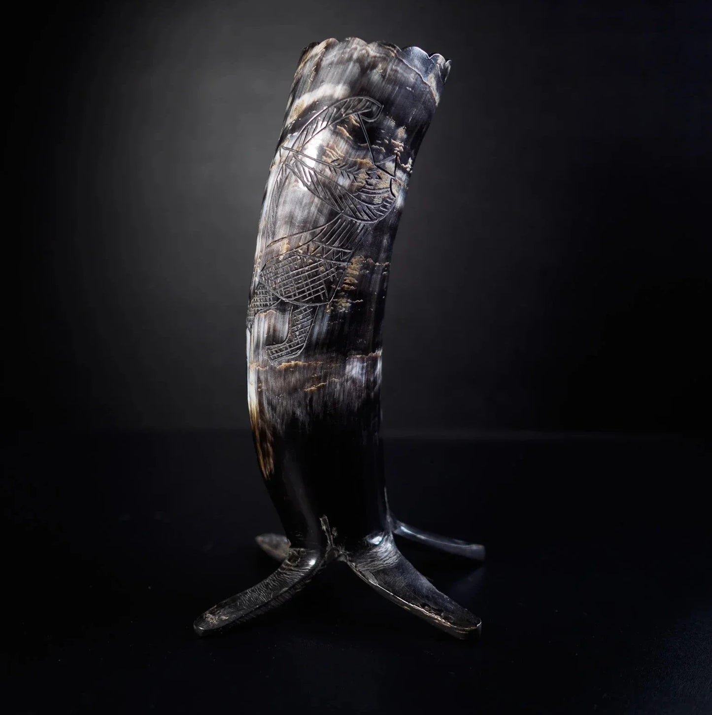 Graverat champagneglas