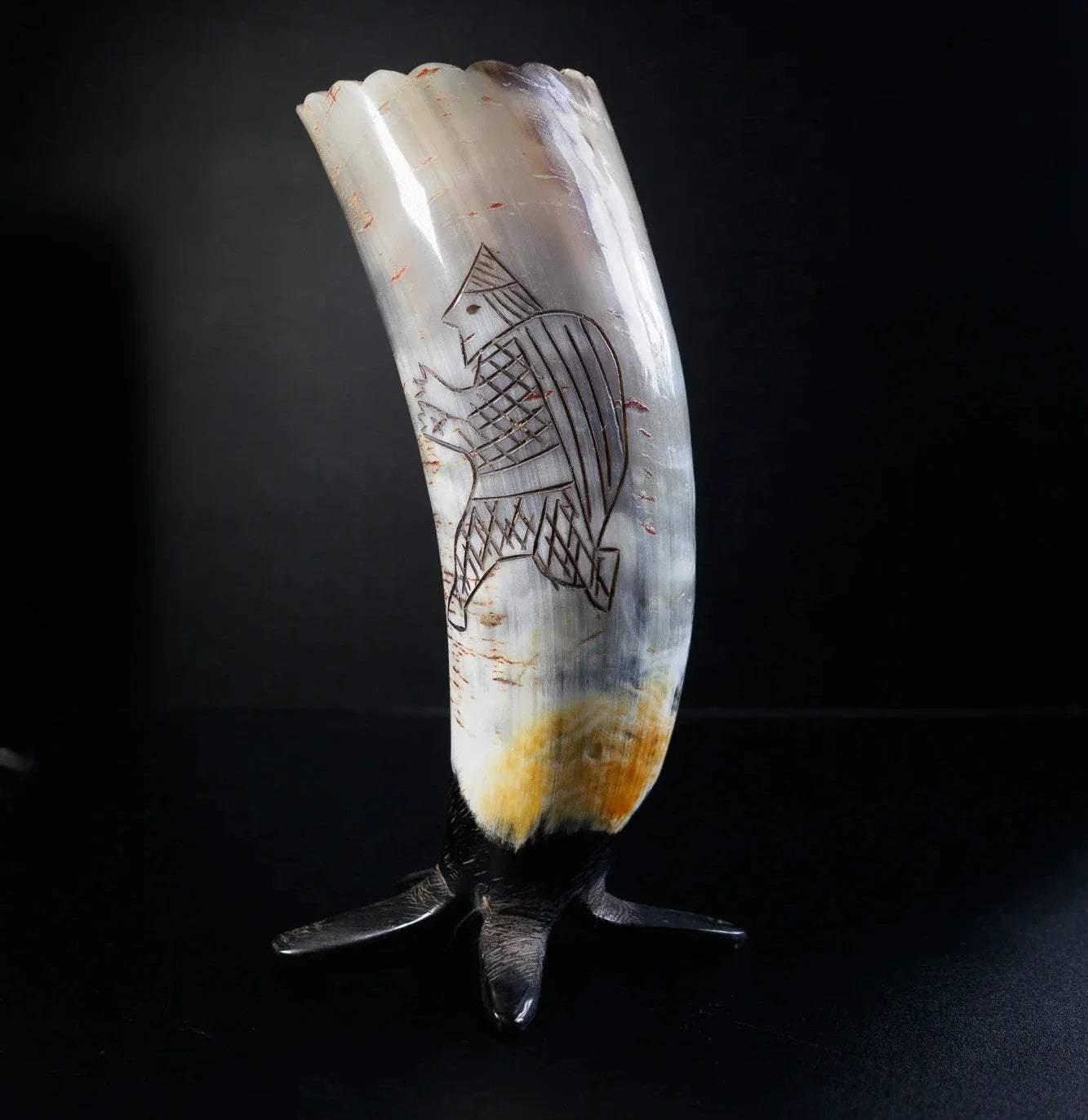 Graverat champagneglas