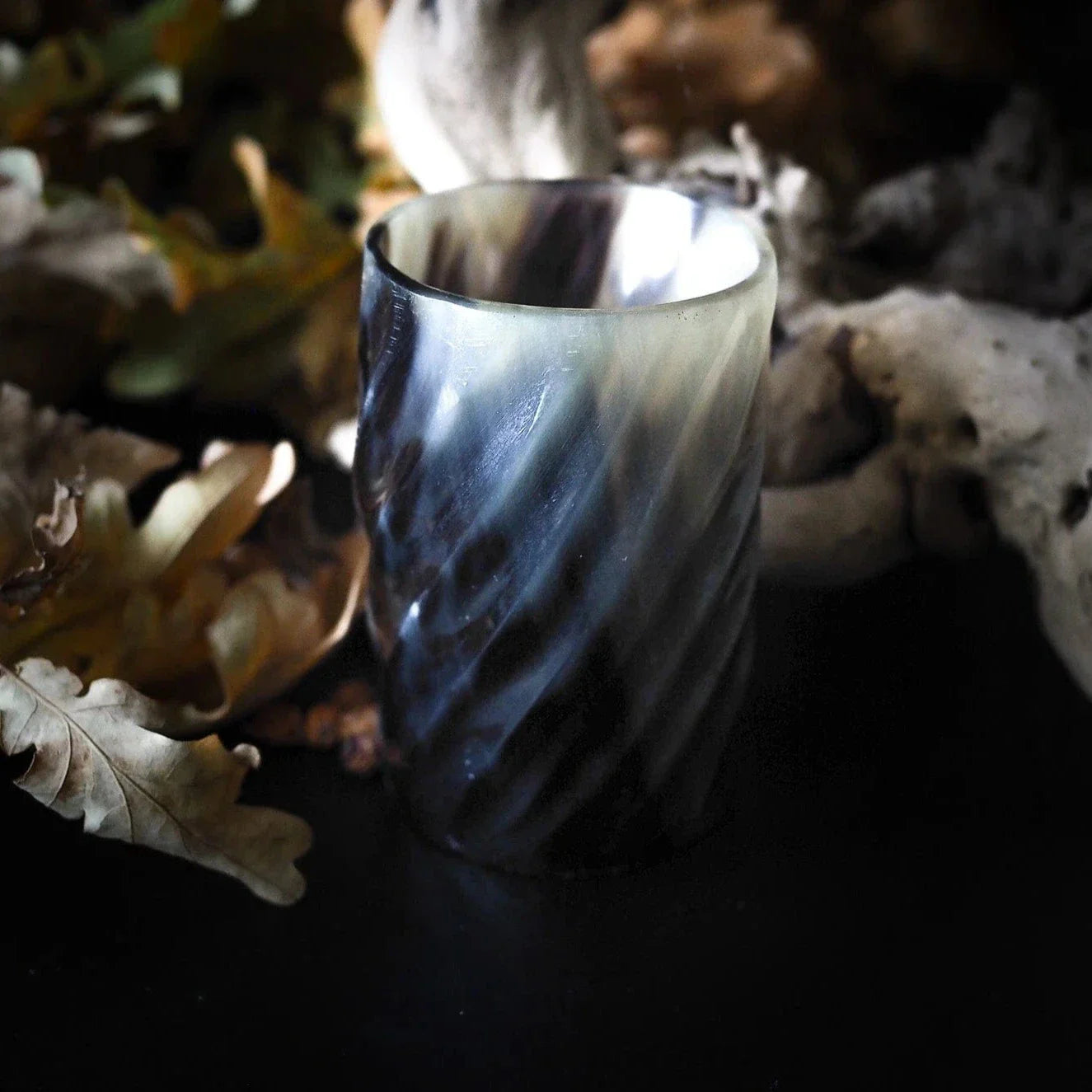 Whiskyglas med spiraldesign