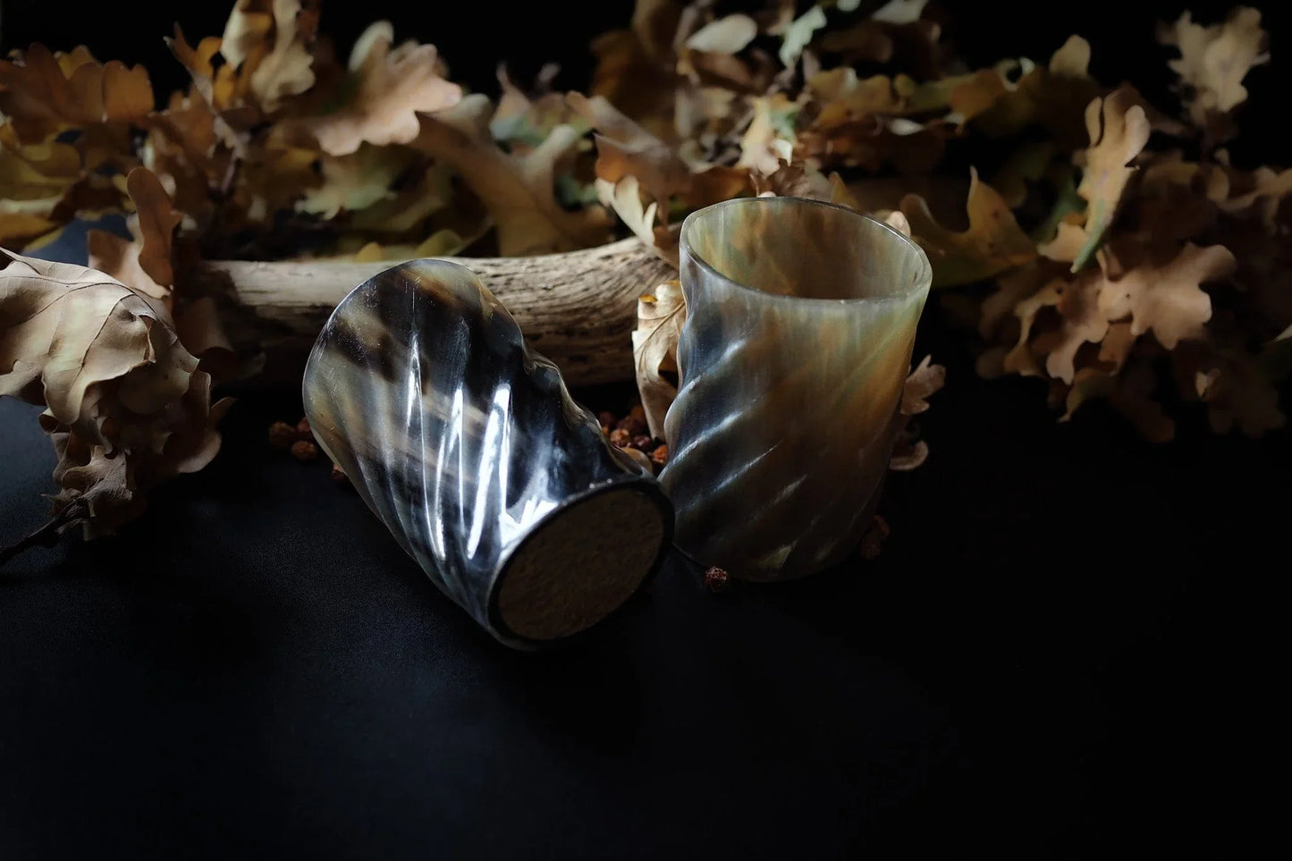 Whiskyglas med spiraldesign