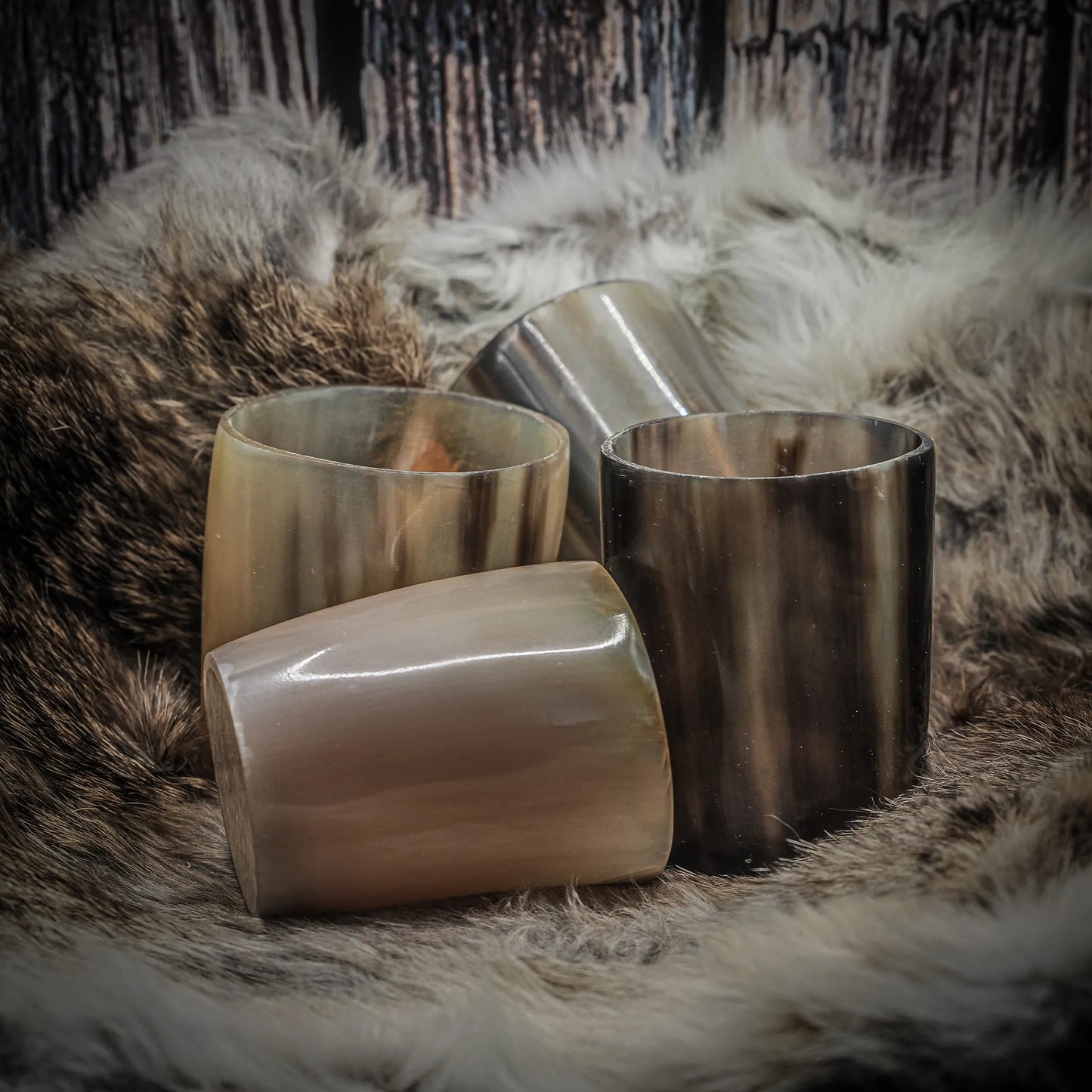 Whiskyglas  4 st. Polerad hornyta